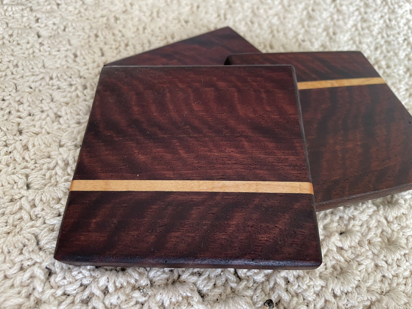 WOOD COASTER - JARRAH AND MAPLE X 6