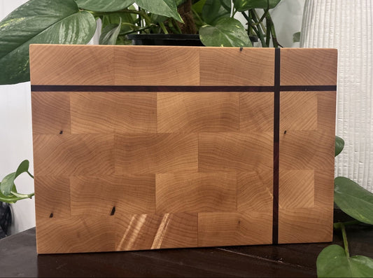 END GRAIN CUTTING BOARD - MAPLE/JARRAH SMALL