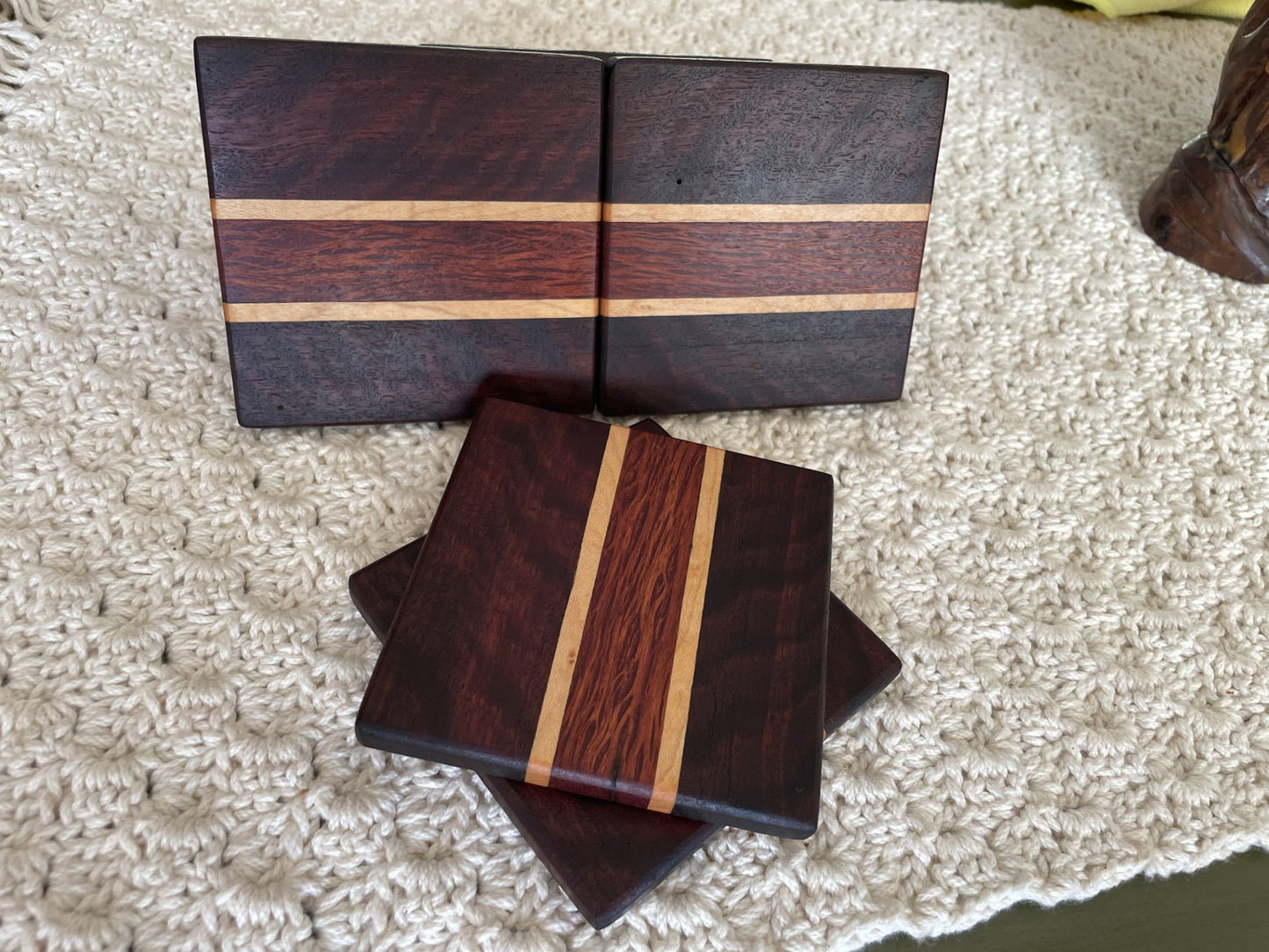 WOOD COASTER - JARRAH, SHEOAK AND MAPLE X 4