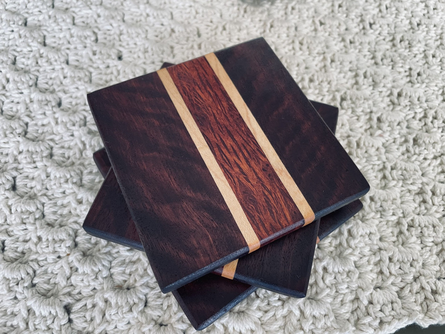WOOD COASTER - JARRAH, SHEOAK AND MAPLE X 4