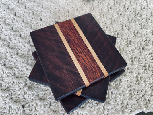 WOOD COASTER - JARRAH, SHEOAK AND MAPLE X 4